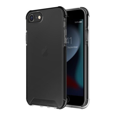 For iPhone SE 3 (2022) SE/8/7 Marvelous Premium Matte Transparent Hybrid Case Cover - Black