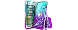 For iPhone SE 3 (2022) SE/8/7 Passion Square Hearts IMD Design with Diamond Ring Stand Case Cover - B