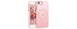 For iPhone SE 3 (2022) SE/8/7 Passion Square Hearts Smiling Diamond Ring Stand Case Cover - Pink
