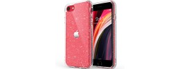For iPhone SE 3 (2022) SE/8/7 Rhombus Bling Glitter Diamond Case Cover - Rose Pink