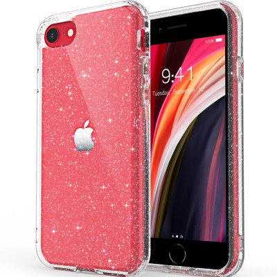 For iPhone SE 3 (2022) SE/8/7 Rhombus Bling Glitter Diamond Case Cover - Rose Pink