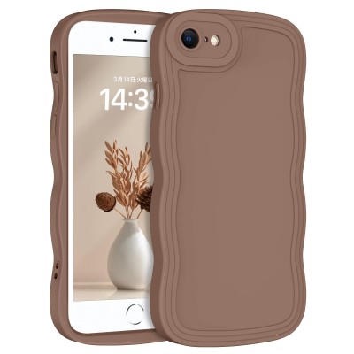 For iPhone SE 3 (2022) SE/8/7 SPLENDID Glitter BOW Design TPU Case Cover - Brown