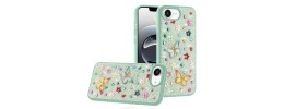 For iPhone SE 3 (2022) SE/8/7 SPLENDID Glitter Butterfly Design TPU Case Cover - Midnight Green