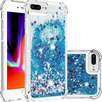 For iPhone SE 3 (2022) SE/8/7 SPLENDID Glitter Good Luck Floral Design TPU Case Cover - Blue