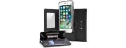 For iPhone SE 3 (2022) SE/8/7 SQUARE Passion Glitter Diamond Ring Stand Case Cover - BLACK CHROME B