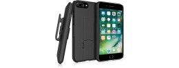 For iPhone SE 3 (2022) SE/8/7 Weave Premium 3in1 Combo Holster Kickstand Case Cover - Black