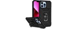For iPhone SE 3 (2022) SE/8/7 Well Protective Magentic Ring Stand Camera Protective Cover Case - Black