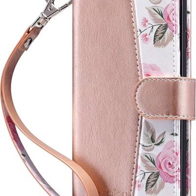 For iPhone SE 3 (2022) SE/8/7 Luxury Wallet Card ID Zipper Money Holder Case Cover - Rose Gold