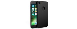 For iPhone SE3/SE2/i8/i7 DOT Thick Beautiful Hybrid Case Cover - Black/Black