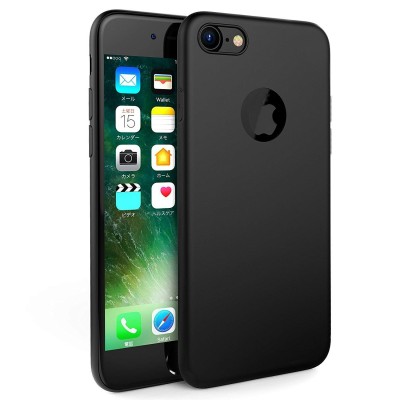 For iPhone SE3/SE2/i8/i7 DOT Thick Beautiful Hybrid Case Cover - Black/Black
