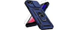 For iPhone SE3/SE2/i8/i7 DOT Thick Beautiful Hybrid Case Cover - Black/Blue