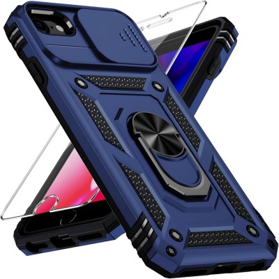 For iPhone SE3/SE2/i8/i7 DOT Thick Beautiful Hybrid Case Cover - Black/Blue