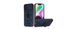 For iPhone SE4 ELITE Camera Push Magnetic Ring Stand Hybrid - Blue