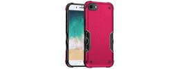 For iPhone SE4 Exquisite Tough Shockproof Hybrid Case Cover - Hot Pink
