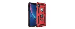 For iPhone SE4 Exquisite Tough Shockproof Hybrid Case Cover - Red