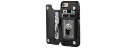 For iPhone SE4 Wallet ID Card Holder - Black