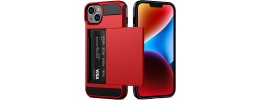 For iPhone SE4 Wallet ID Card Holder - Red