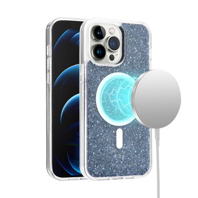 For iPhone XR Core [Magnetic Circle] Colorful Buttons Thick 2mm Hybrid - Blue
