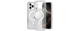 For iPhone XR Glitter Ultra [Magnetic Circle] Thick 3mm Transparent Hybrid - Clear