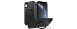 For iPhone XR METKASE Premium Holster with Magnetic Ring Stand in Slide-Out Package - Black