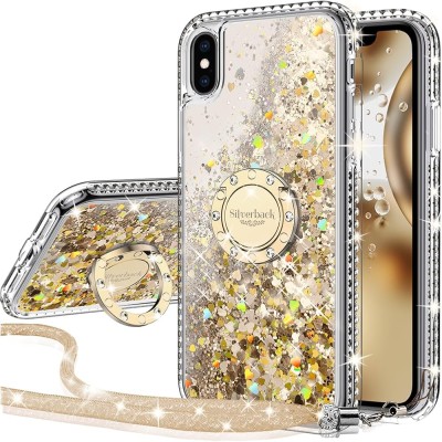 For iPhone XR Splendid Glitter with Diamonds All Around Edges Ring Stand - Gold