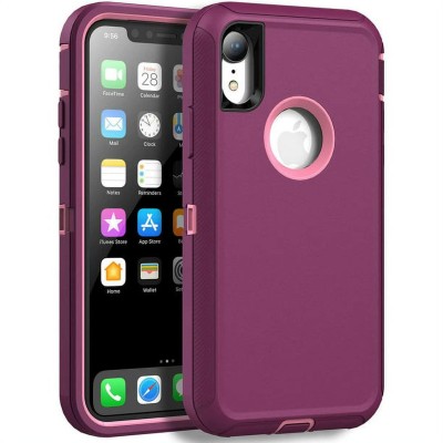 For iPhone XR Sturdy Think 3in1 Tough Hybrid - Purple