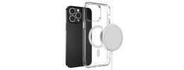 For iPhone XR Thick Transparent [Magnetic Circle] Shockproof Hybrid - Clear