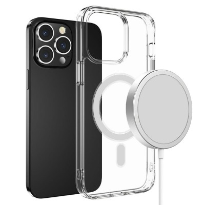 For iPhone XR Thick Transparent [Magnetic Circle] Shockproof Hybrid - Clear