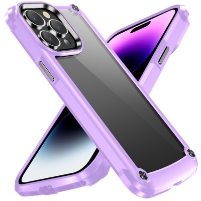 For iPhone XR Ultimate U Design Hybrid with Camera Window Covering - Purple