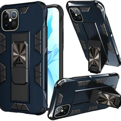 For iPhone 13 6.1 Optimum Magnetic RingStand Case Cover - Blue