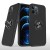 For iphone X/XS CHIEF Oil Painted Magnetic Ring Stand Hybrid Case Cover - Black