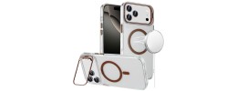 For iphone X/XS CHIEF Oil Painted Magnetic Ring Stand Hybrid Case Cover - Silver