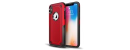 For iphone X/XS Exquisite Tough Shockproof Hybrid Case Cover - Red