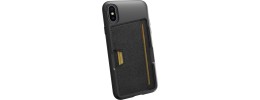 For iphone X/XS Luxury Wallet Card ID Zipper Money Holder Case Cover - Black