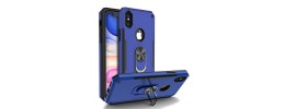 For iphone X/XS OPTIMUM Magnetic Ring Stand Hybrid Case Cover - Blue