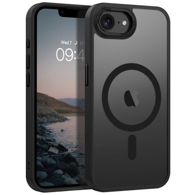 For iphone X/XS Ring Magnetic Kickstand Hybrid Case Cover - Black