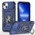 For iphone X/XS Utter Tough Metal Ring Movable Camera Window Hybrid Case Cover - Navy blue