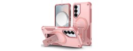 For Samsung s26 Sturdy Bracket Kickstand Magnetic Hybrid - Pink