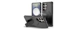 For Samsung s26 Ultra Sturdy Bracket Kickstand Magnetic Hybrid - Black