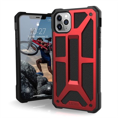 For Apple iPhone 11 (XI6.1) DOT Thick Beautiful Hybrid Case Cover - Black/Red
