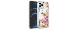 For Apple iPhone 11 (XI6.1) Design Water Quicksand Glitter Case Cover - Multi-Color Floral