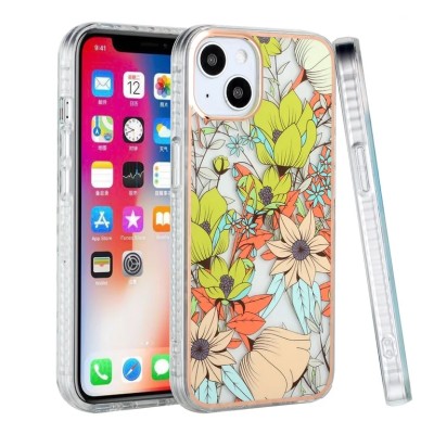 For Apple iPhone 11 (XI6.1) Exotic ShockProof Design Hybrid Case Cover - Colorful Floral