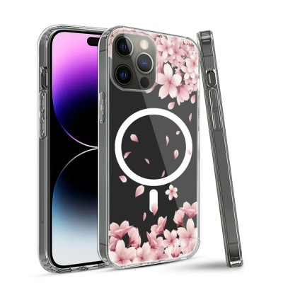 For Apple iPhone 11 (XI6.1) Exotic ShockProof Design Hybrid Case Cover - Pink Floral
