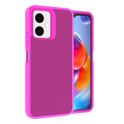 For Boost Celero SC 5g 2024 METKASE Dotted Edged Line Skin-Touch High Quality Hybrid in Slide-Out Package - Hot Pink