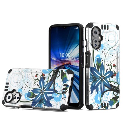 For Celero 3 Plus Strong Tough Metallic Design Hybrid - Colorful Flower Arrangement