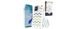 For Motorola G Stylus 5G 2023 METKASE Premium Exotic Design Hybrid Case in Slide-Out Package - Zigzag