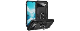 For Google Pixel 10/10 Pro CHIEF Oil Painted Magnetic Ring Stand  Hybrid Case Cover - Black