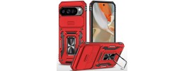 For Google Pixel 10/10 Pro Well Protective Magentic Ring Stand  Camera Protective Cover Case - Red