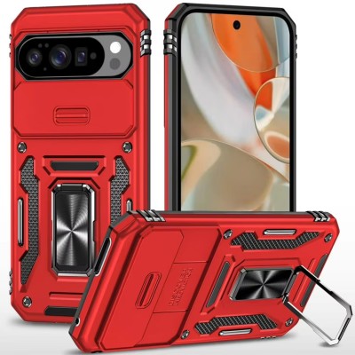 For Google Pixel 10/10 Pro Well Protective Magentic Ring Stand  Camera Protective Cover Case - Red