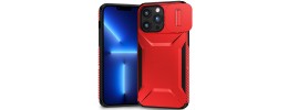 For iPhone 13 Pro Max Ultimate U Design Hybrid with Camera Window Covering - Red